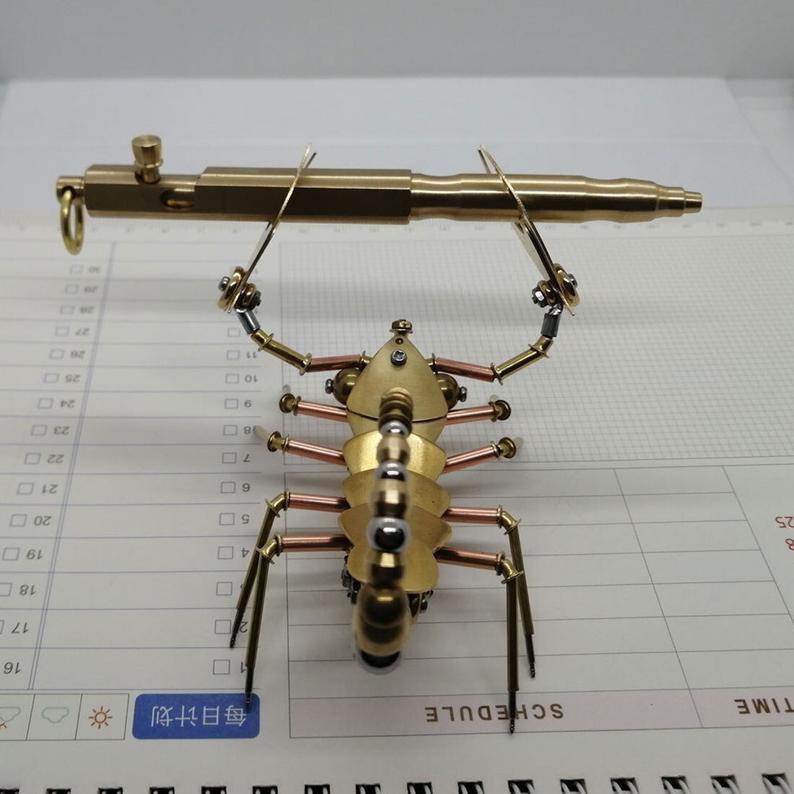 Mechanical Scorpion 3D Metal Insect Handicrafts Mechanical Model Home Decor Assembly Toys