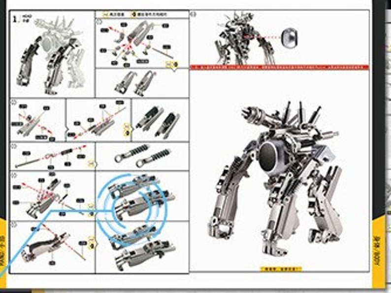 Ape robot | 320 Pcs DIY Metal Mechanical Models 3D Assembly Puzzle Kits Jigsaw Crafts