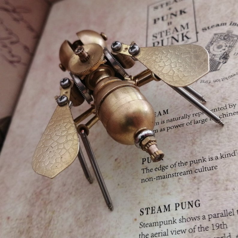 Mechanical bee steampunk | Metal handmade finished Model decor Ornaments