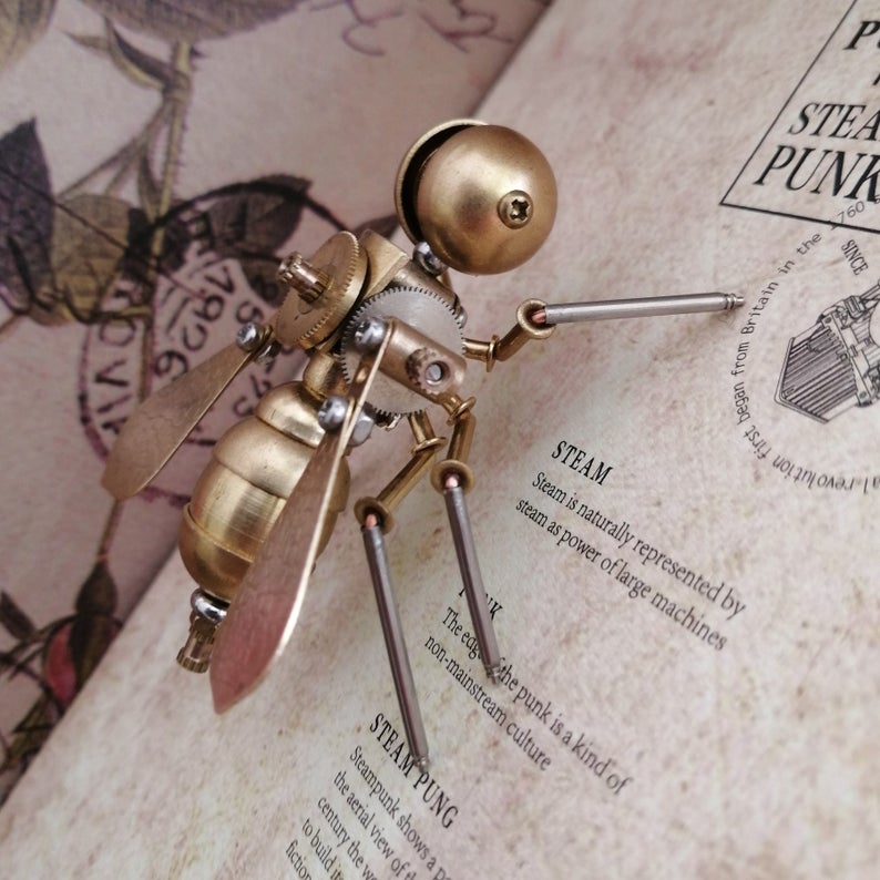 Mechanical bee steampunk | Metal handmade finished Model decor Ornaments