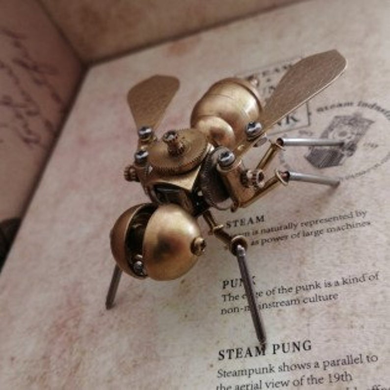 Mechanical bee steampunk | Metal handmade finished Model decor Ornaments