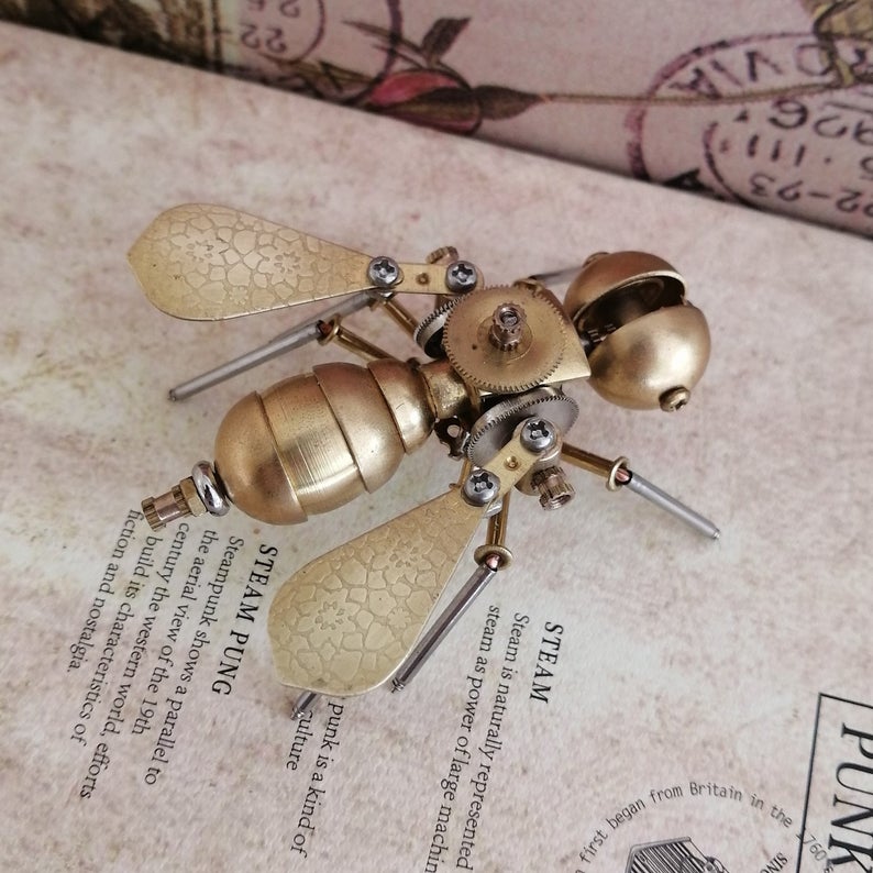 Mechanical bee steampunk | Metal handmade finished Model decor Ornaments