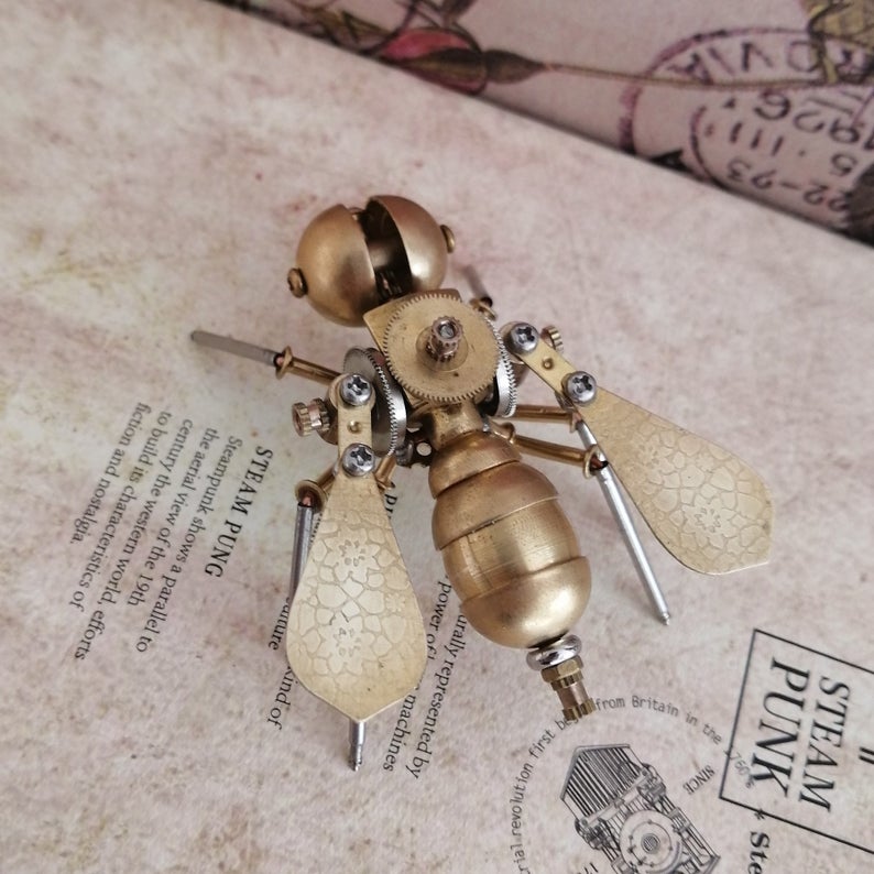 Mechanical bee steampunk | Metal handmade finished Model decor Ornaments