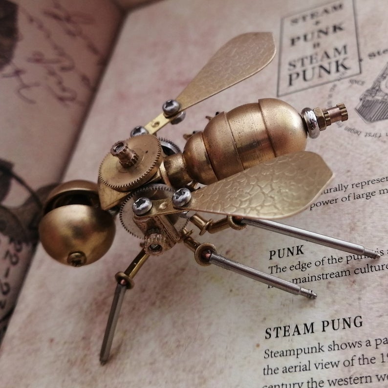 Mechanical bee steampunk | Metal handmade finished Model decor Ornaments