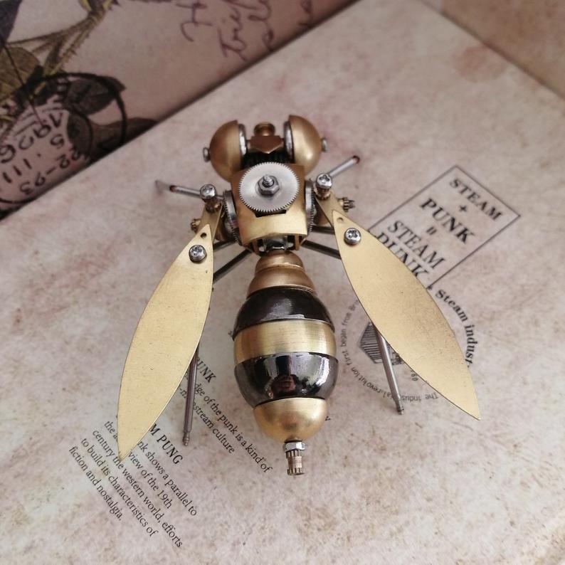 Mechanical BEE steampunk | Metal handmade finished Model decoration Ornaments