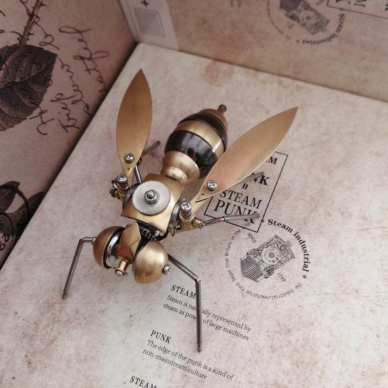 Mechanical BEE steampunk | Metal handmade finished Model decoration Ornaments