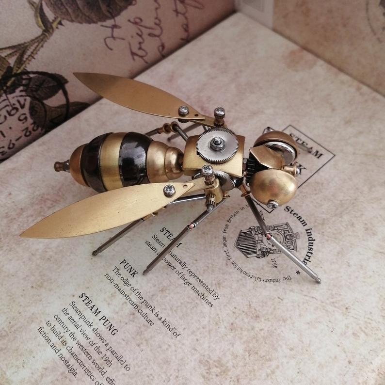 Mechanical BEE steampunk | Metal handmade finished Model decoration Ornaments