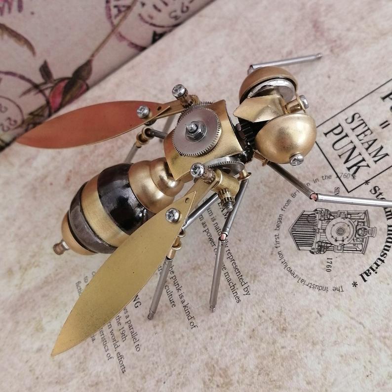 Mechanical BEE steampunk | Metal handmade finished Model decoration Ornaments
