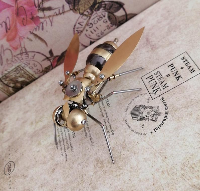Mechanical BEE steampunk | Metal handmade finished Model decoration Ornaments