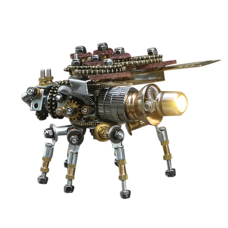 Fire Fly steampunk | 265Pcs Metal Insect Puzzle Model Kit 3D DIY Mechanical Assembly Jigsaw Crafts Decor