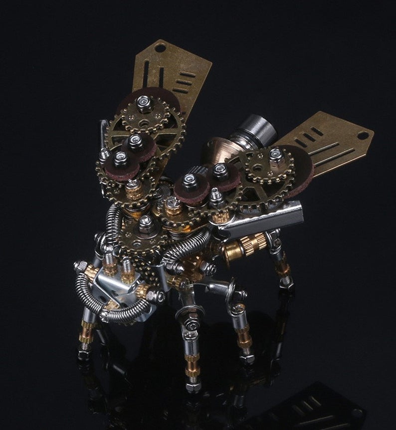 Fire Fly steampunk | 265Pcs Metal Insect Puzzle Model Kit 3D DIY Mechanical Assembly Jigsaw Crafts Decor