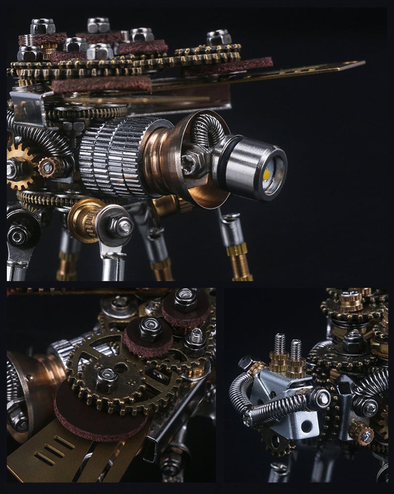 Fire Fly steampunk | 265Pcs Metal Insect Puzzle Model Kit 3D DIY Mechanical Assembly Jigsaw Crafts Decor