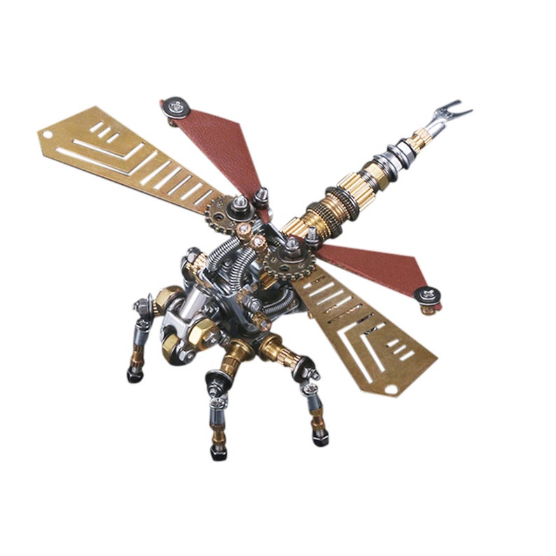 Dragonfly steampunk | 243 Pcs Metal Insect Puzzle Model Kit 3D diy Mechanical Assembly jigsaw Assemble Models decor