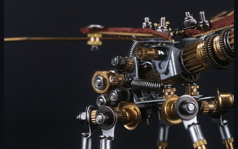Dragonfly steampunk | 243 Pcs Metal Insect Puzzle Model Kit 3D diy Mechanical Assembly jigsaw Assemble Models decor