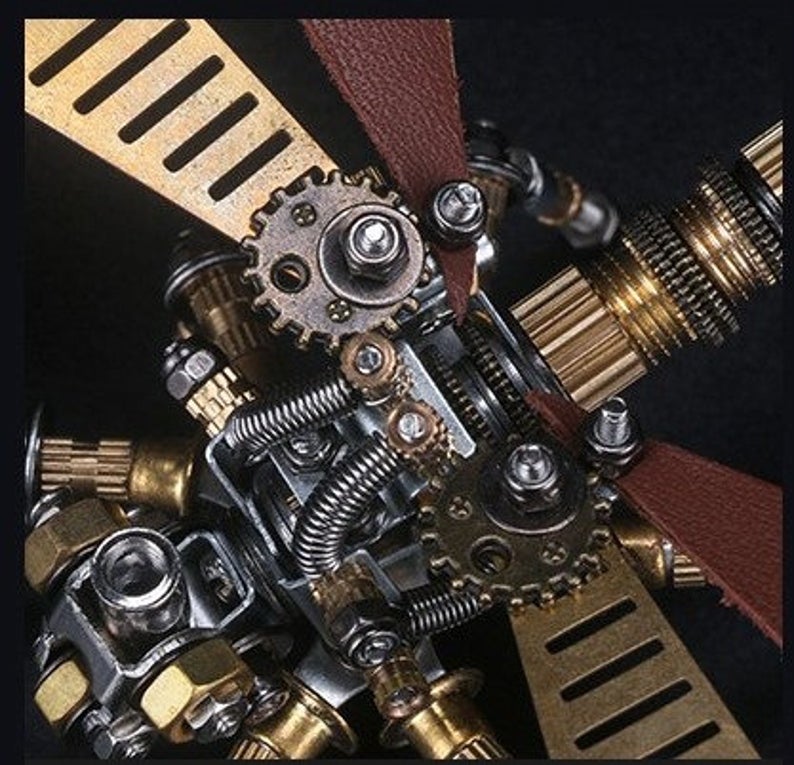 Dragonfly steampunk | 243 Pcs Metal Insect Puzzle Model Kit 3D diy Mechanical Assembly jigsaw Assemble Models decor