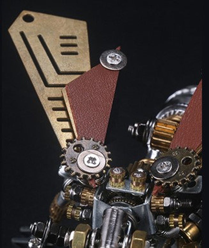 Wasp Steampunk | 295Pcs Metal Insect Puzzle Model Kit 3D DIY Mechanical Assembly Jigsaw Crafts decor