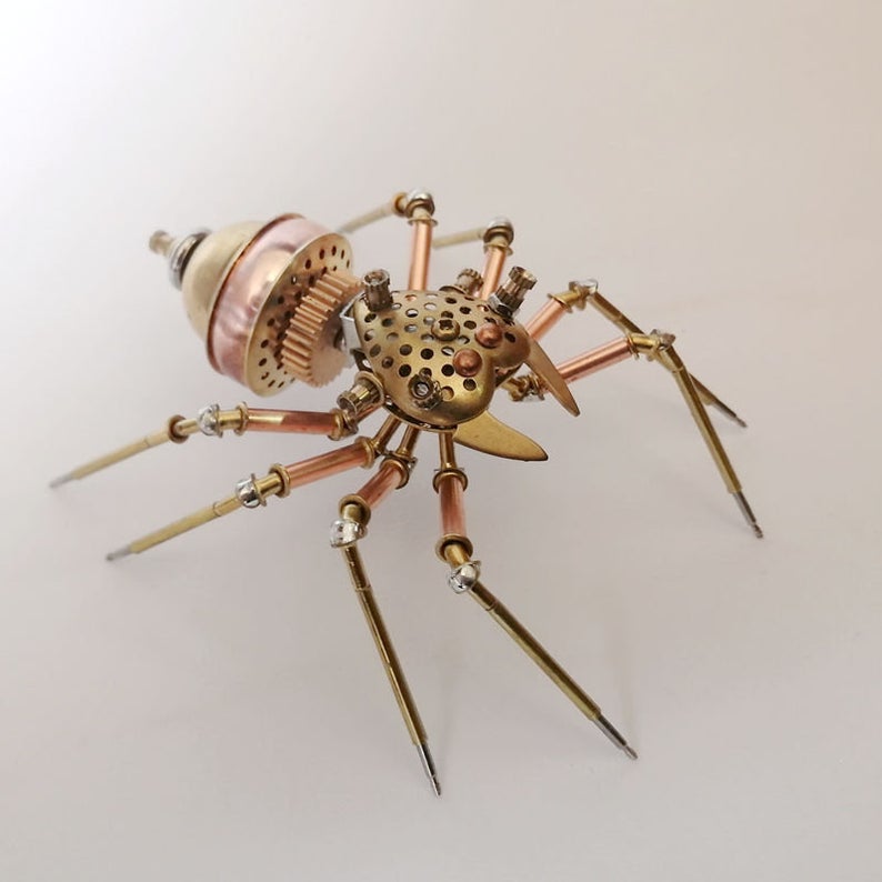 Mechanical Jumping spider steampunk | Metal handmade finished Model decor Ornaments