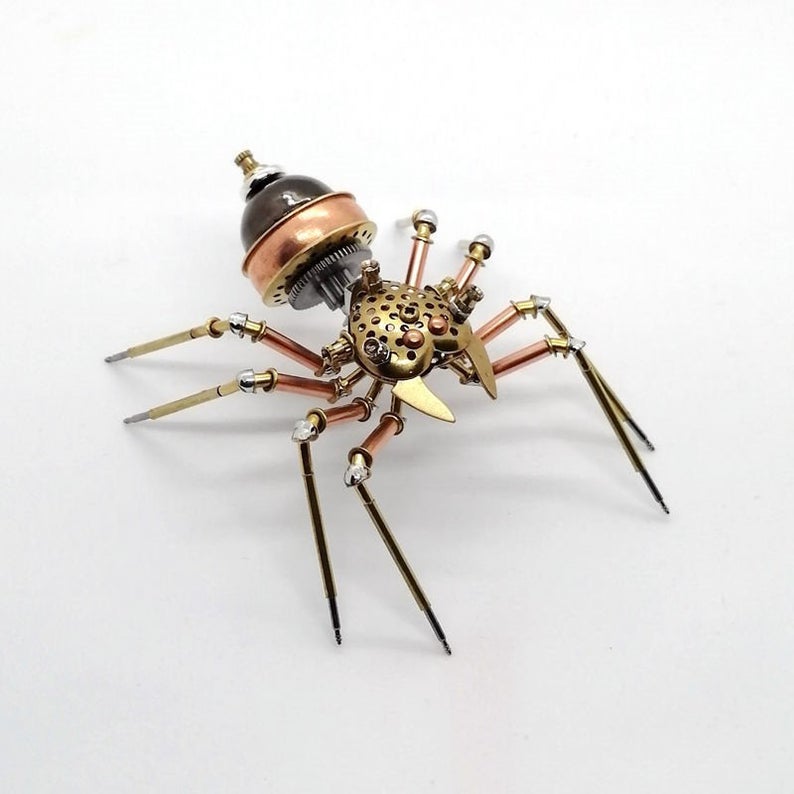 Mechanical Jumping spider steampunk | Metal handmade finished Model decor Ornaments
