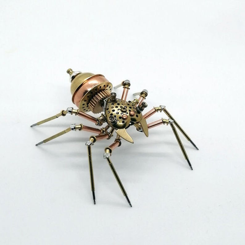 Mechanical Jumping spider steampunk | Metal handmade finished Model decor Ornaments