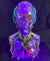 Cyberpunk Skeleton Warrior 3D Printed Mechanical Mutant of Human Beings Steampunk Robots Aesthetic Sculpture Table Desk Decor Ornament