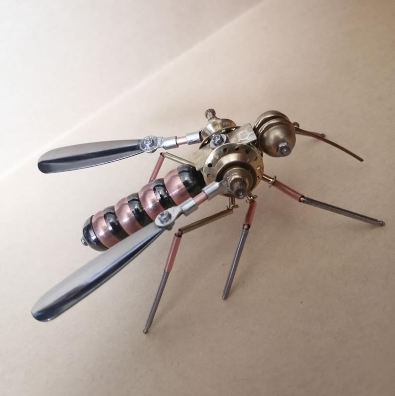 Mechanical mosquito steampunk | Metal handmade finished Model decor Ornaments