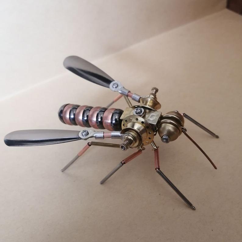 Mechanical mosquito steampunk | Metal handmade finished Model decor Ornaments