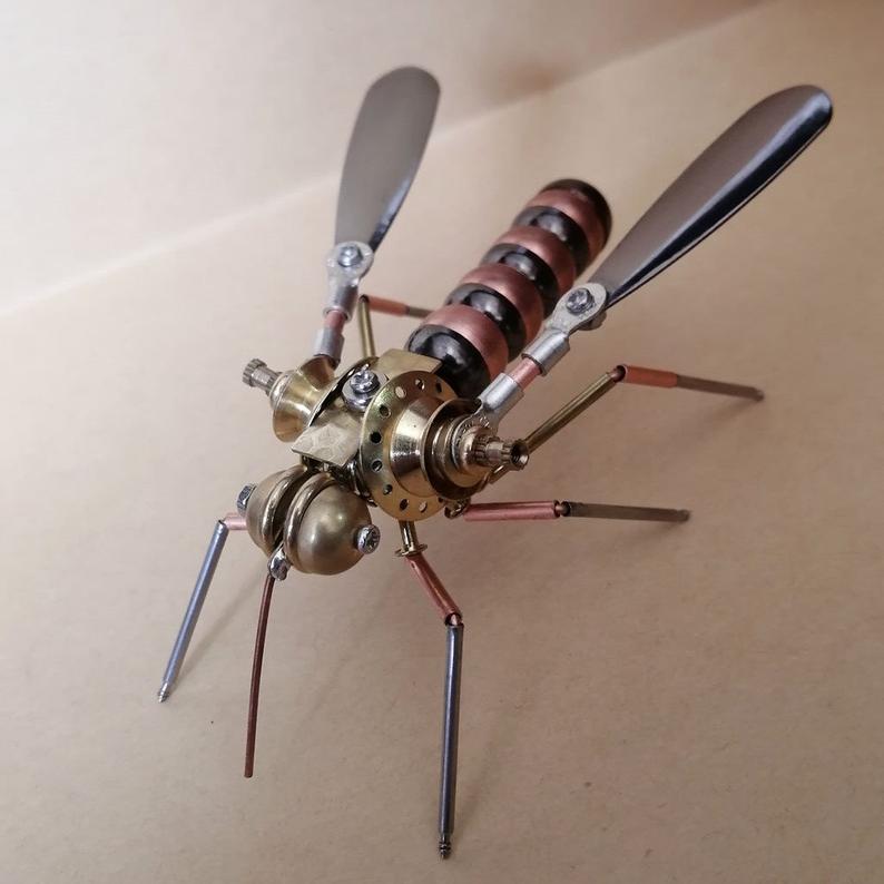 Mechanical mosquito steampunk | Metal handmade finished Model decor Ornaments