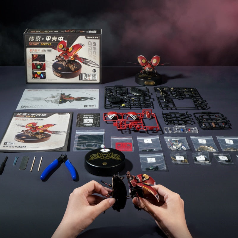 Robotime Rokr 3D Metal Puzzle Scout Beetle Iq Game Puzzle Toys ABS Plastic for Boys Adults for Christmas Gift