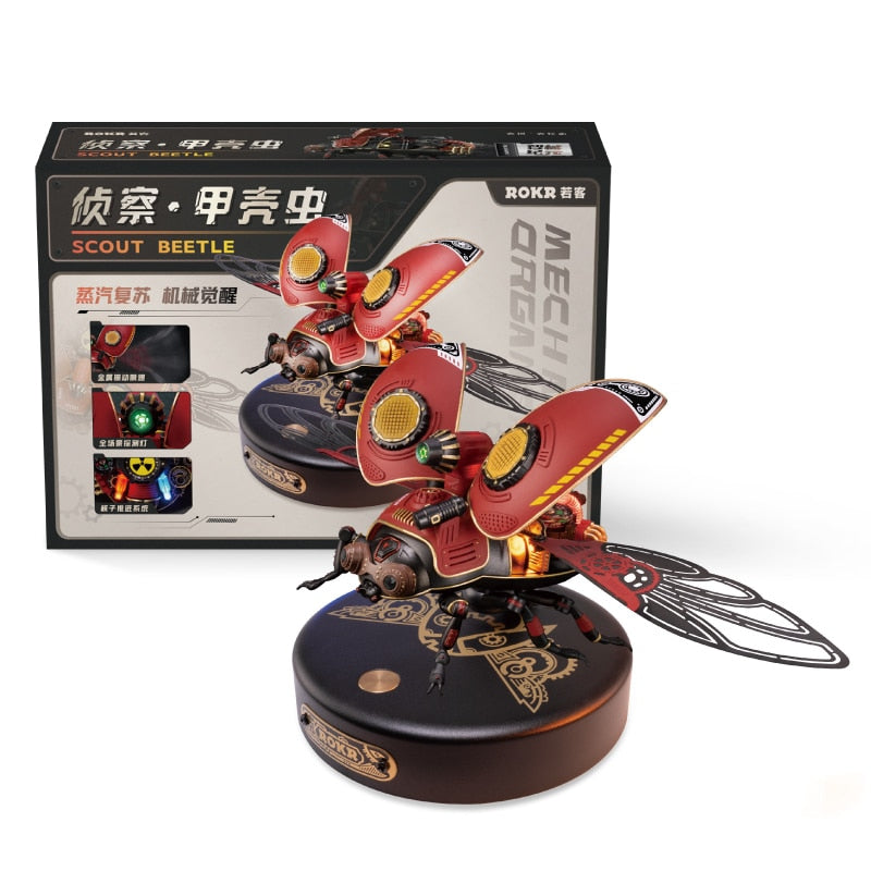 Robotime Rokr 3D Metal Puzzle Scout Beetle Iq Game Puzzle Toys ABS Plastic for Boys Adults for Christmas Gift