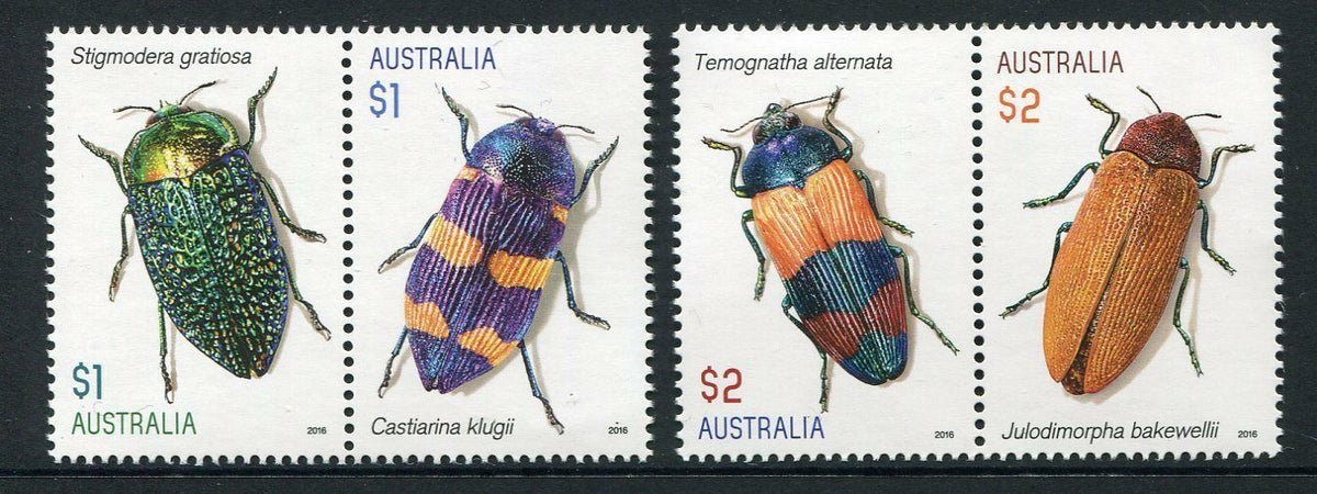2016 Jewel Beetles - MUH Complete Set of 4 Stamps