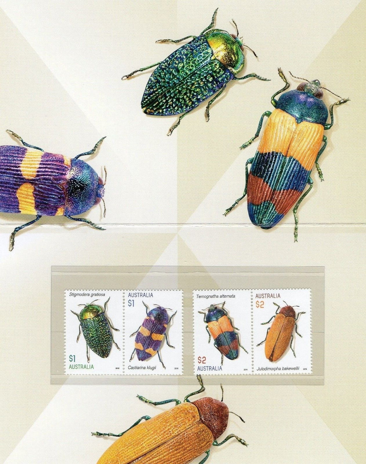 2016 Jewel Beetles - MUH Complete Set of 4 Stamps